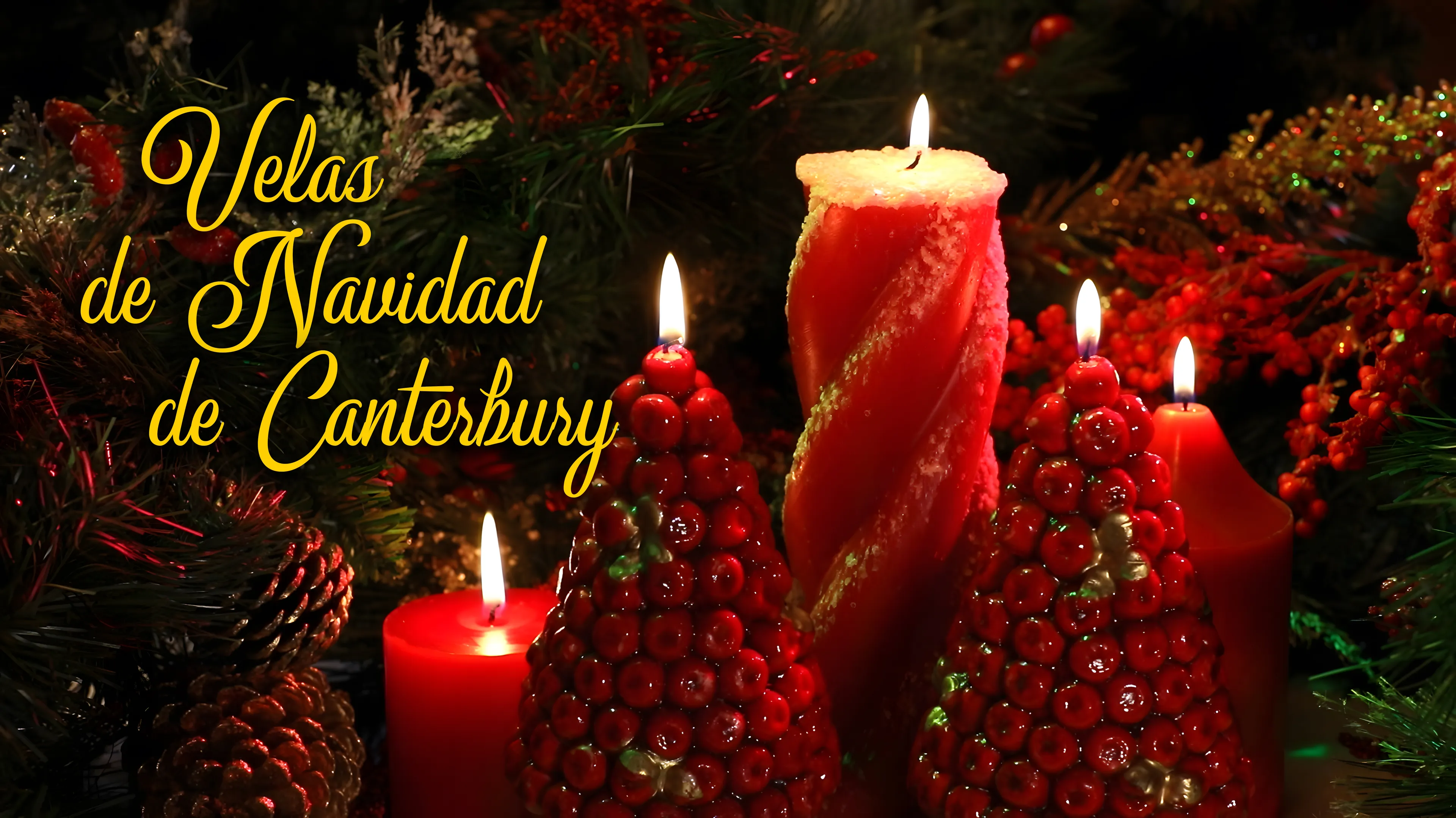 Velas de Navidad de Canterbury poster